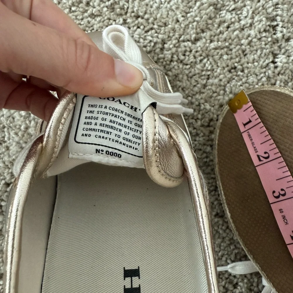 Coach Metallic Leather Sneakers